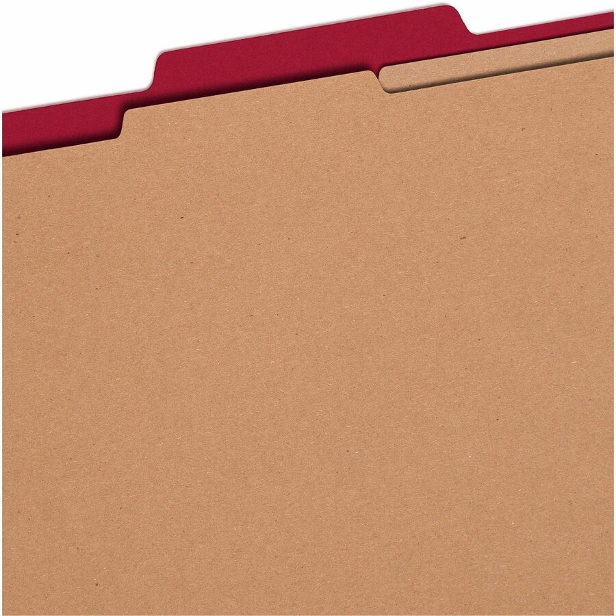 Smead SafeSHIELD 2/5 Tab Cut Letter Recycled Classification Folder - Top