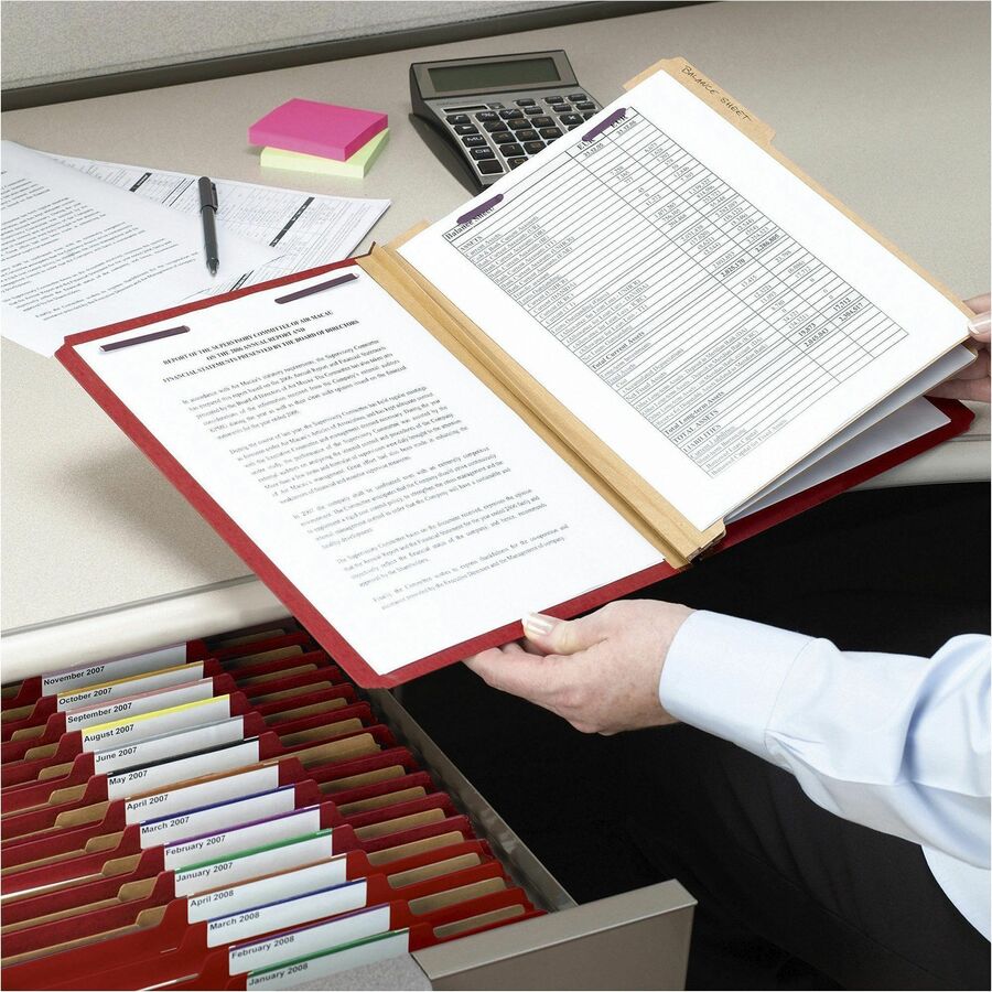 Smead SafeSHIELD 2/5 Tab Cut Letter Recycled Classification Folder - Alternate-Image4
