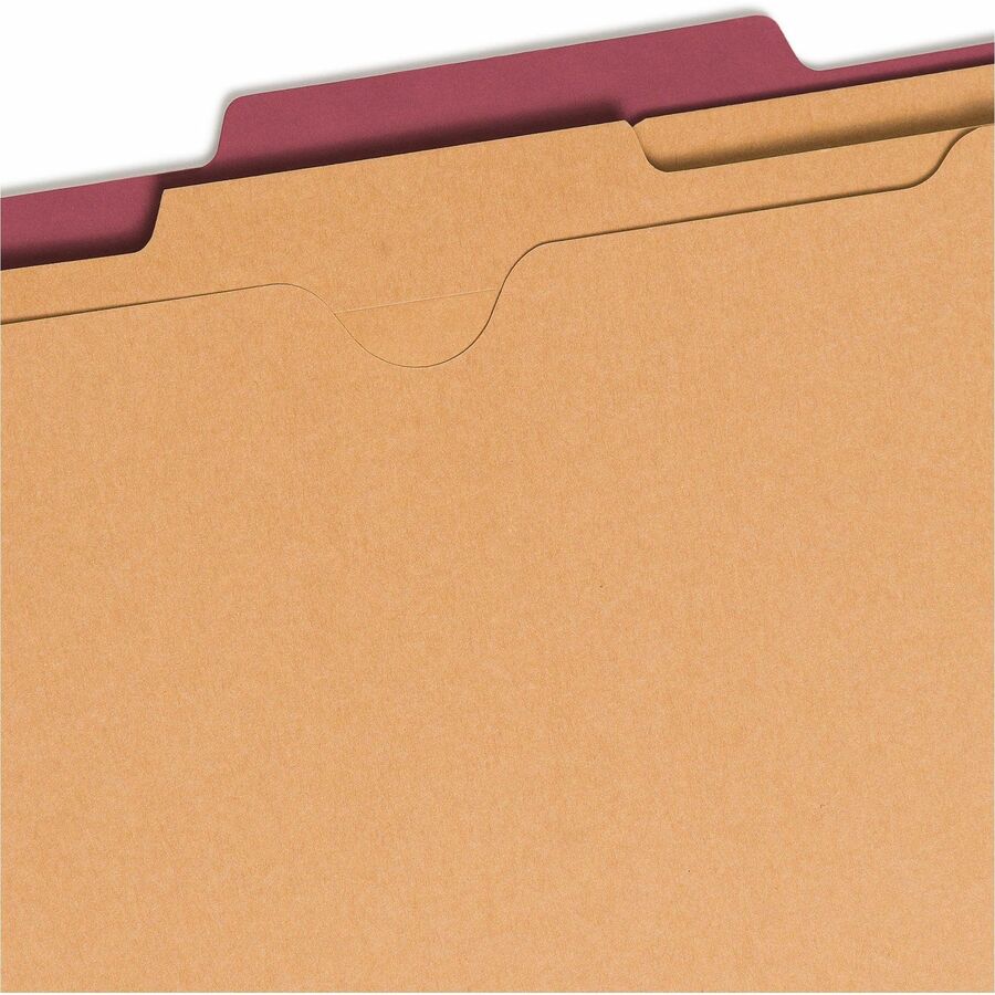 Smead SafeSHIELD 2/5 Tab Cut Letter Recycled Classification Folder - Top