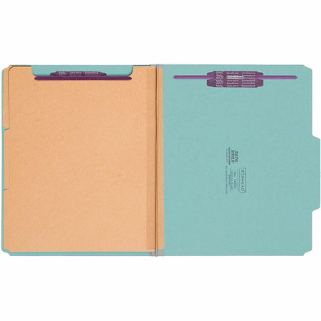 Smead SafeSHIELD 2/5 Tab Cut Letter Recycled Classification Folder - Front