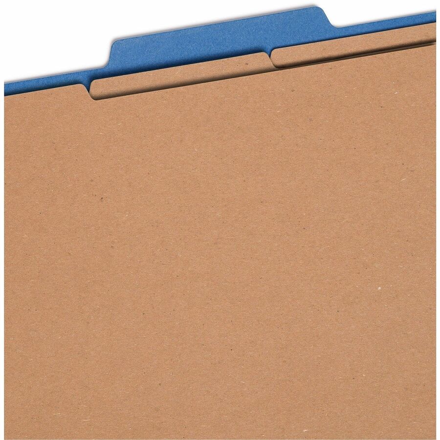 Smead SafeSHIELD 2/5 Tab Cut Letter Recycled Classification Folder - Top