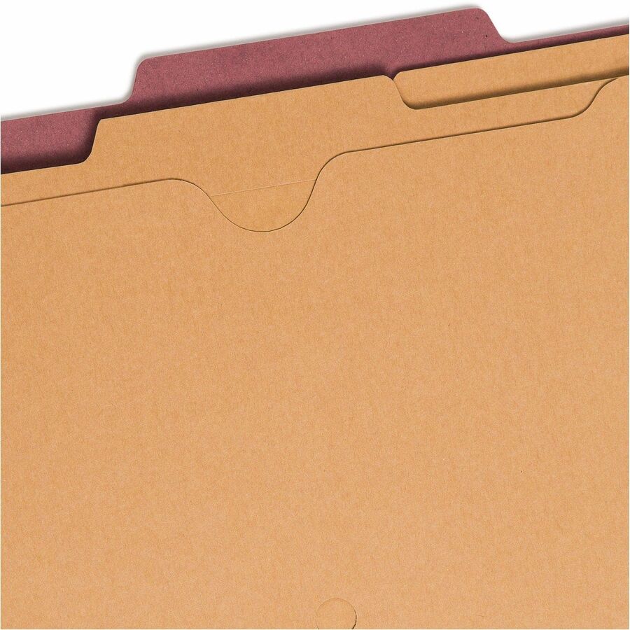 Smead SafeSHIELD 2/5 Tab Cut Letter Recycled Classification Folder - Top