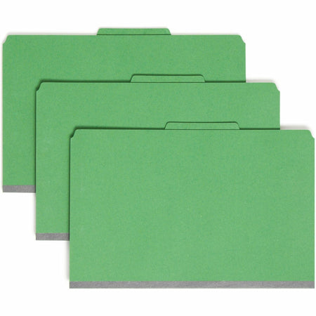 Smead SafeSHIELD 2/5 Tab Cut Legal Recycled Classification Folder - 8 1/2’’ x 14’’ - 2’’ Expansion - 2 2S Fastener(s)