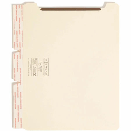 Smead Self-Adhesive Folder Dividers: Twin-Prong Fastener Letter Size 100/Box - Filing Accessories
