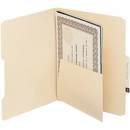 Smead Self-Adhesive Folder Dividers with Pockets - Organize Letter Sheets - Filing Accessories