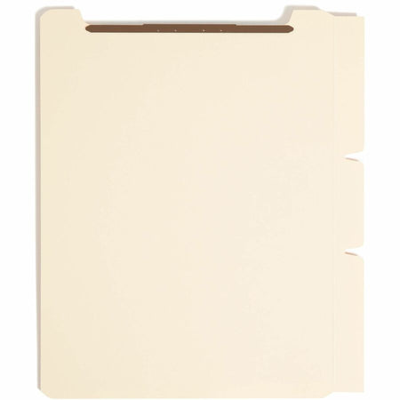 Smead Self-Adhesive Folder Dividers with Twin-Prong Fastener - For Letter 8 1/2’’ x 11’’ Sheet - Manila - 100 / Box