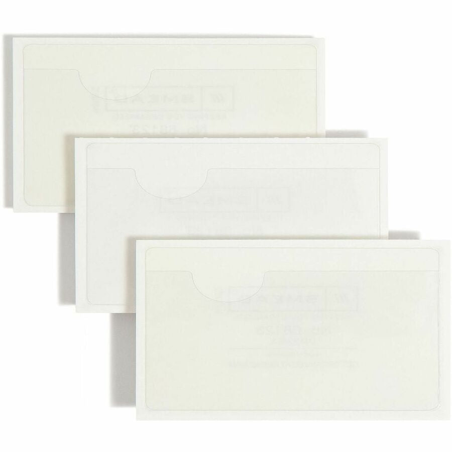 Smead Self-Adhesive Pockets - 3’’ Length - Clear - Poly - 100 / Box - Filing Jackets &