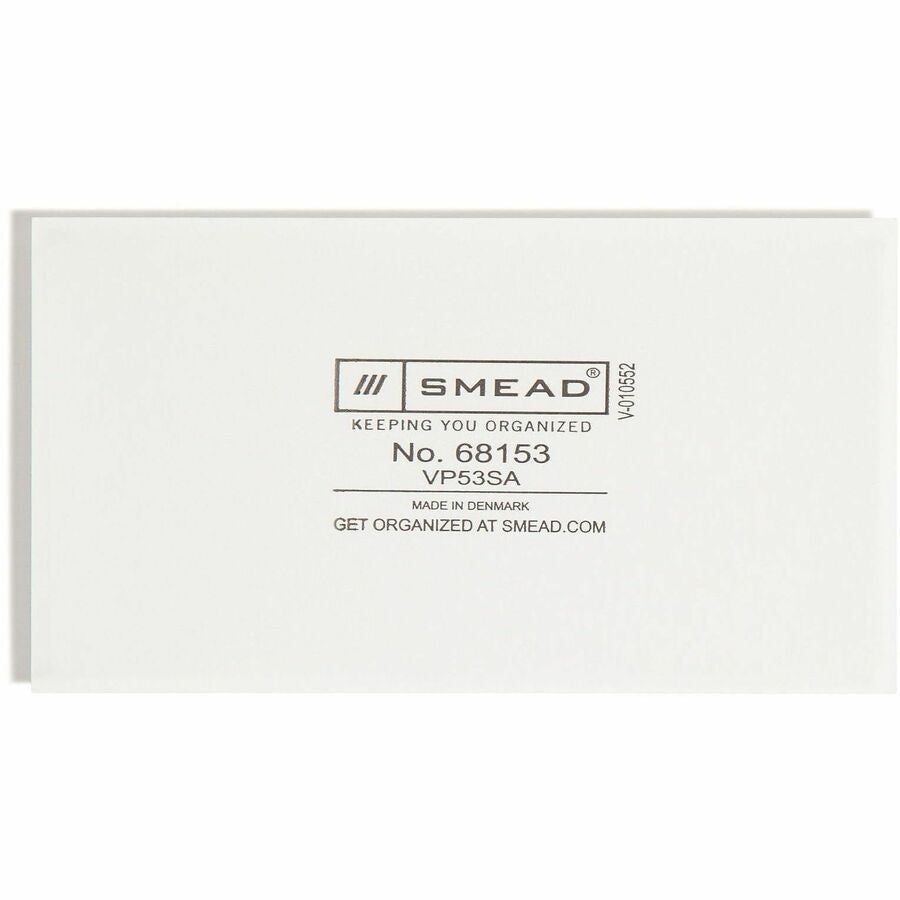 Smead Self-Adhesive Pockets - For 5 5/16’’ x 3 5/8’’ Sheet - Clear - Poly - 100 / Box - Filing Jackets &