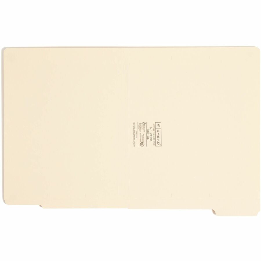 Smead Shelf-Master 1/3 Tab Cut Letter Recycled End File Folder - 8 1/2’’ x 11’’ - 3/4’’ Expansion - Location - Folders