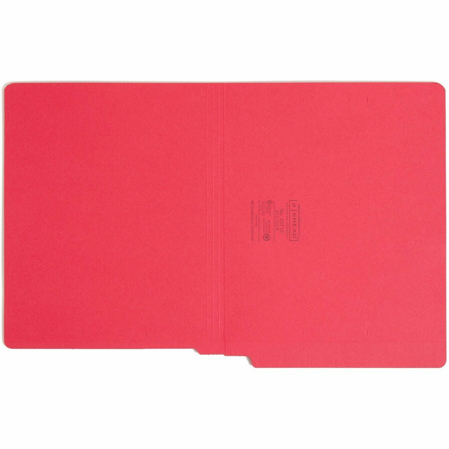 Smead Shelf-Master Straight Tab Cut Letter Recycled End File Folder - 8 1/2’’ x 11’’ - 3/4’’ Expansion - 11 pt. - 2