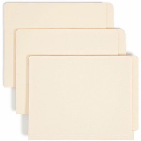 Smead Shelf-Master Straight Tab Cut Letter Recycled End File Folder - 8 1/2’’ x 11’’ - 3/4’’ Expansion - 14 pt. - 2