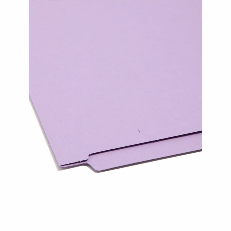 Smead Shelf-Master End Tab File Folders - Heavy Duty Lavender - 100/Box