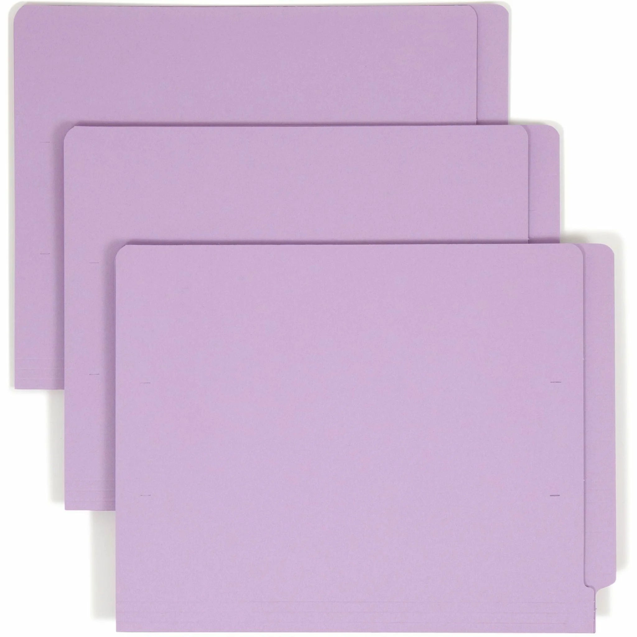 Smead Shelf-Master End Tab File Folders - Heavy Duty Lavender - 100/Box