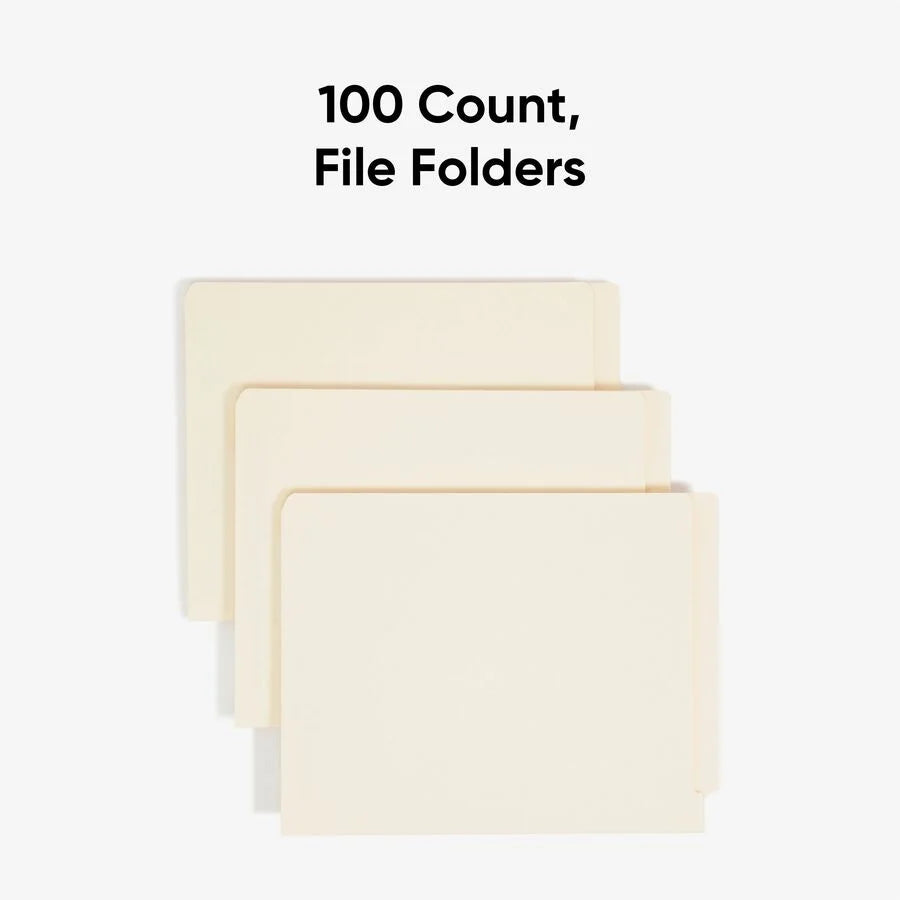 Smead Shelf-Master End Tab File Folders - Letter Size - 100/Box