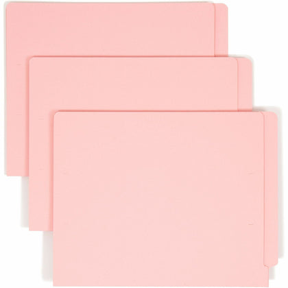 Smead Shelf-Master End Tab File Folders - Pink 11pt 2-Ply - 100/Box