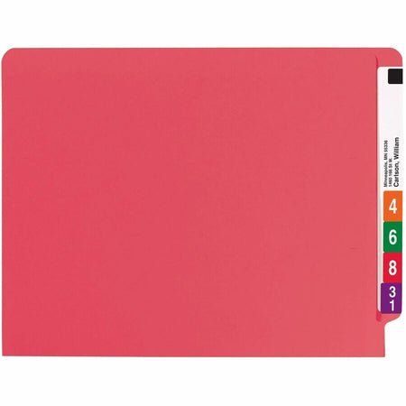 Smead Shelf-Master Straight Tab Cut Letter Recycled Fastener Folder - 8 1/2’’ x 11’’ - 3/4’’ Expansion - 2 2B