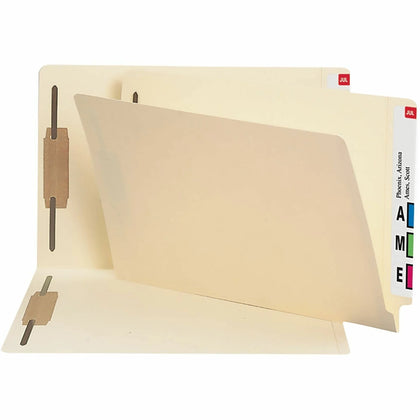 Smead Shelf-Master Legal Fastener Folder - 8.5’’ x 14’’ - 2 Fasteners - 14 pt. - Plys - End Tab Folders