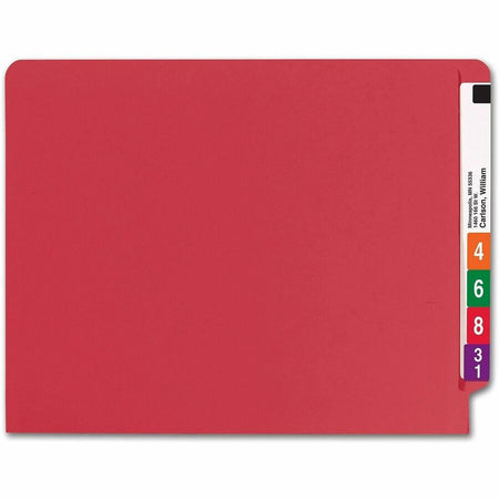 Smead Shelf-Master Straight Tab Cut Letter Recycled End File Folder - 8 1/2’’ x 11’’ - 3/4’’ Expansion - 11 pt. - 2
