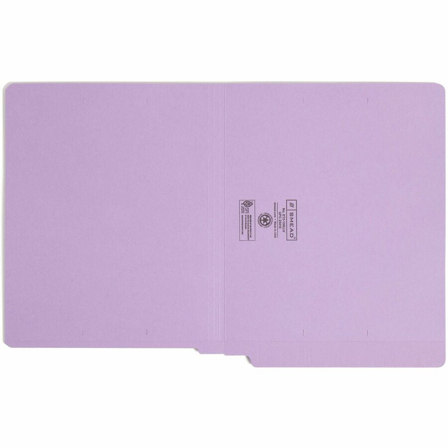 Smead Shelf-Master Straight Tab Cut Letter Recycled End File Folder - 8 1/2’’ x 11’’ - 3/4’’ Expansion - 11 pt. - 2