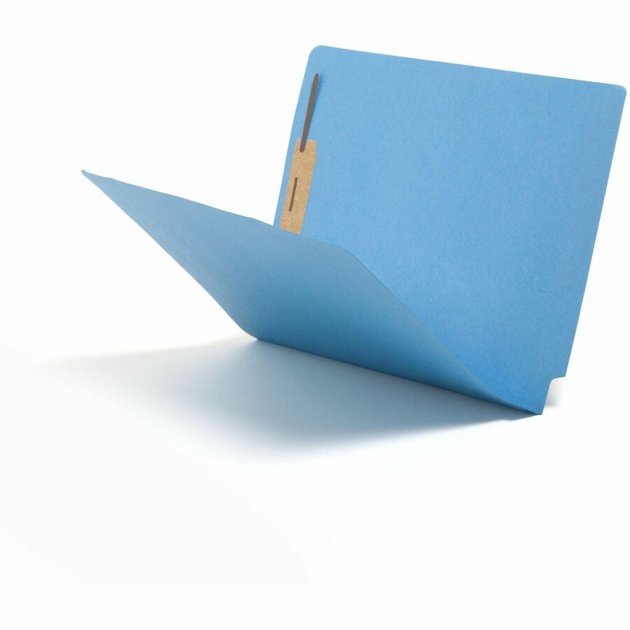 Smead Shelf-Master Straight Tab Cut Letter Recycled Fastener Folder - 8 1/2’’ x 11’’ - 3/4’’ Expansion - 2 2B