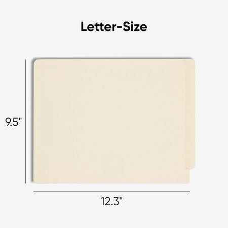 Smead Shelf-Master Straight Tab Cut Letter Recycled Fastener Folder - 8 1/2’’ x 11’’ - 3/4’’ Expansion - 2 2B