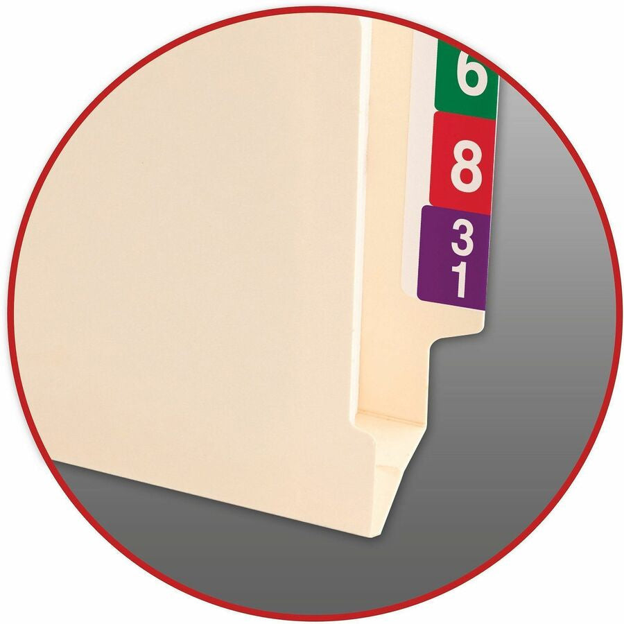 Smead Shelf-Master Straight Tab Cut Letter Recycled File Jacket - 8 1/2’’ x 11’’ - 1 Expansion - 14 pt. - 2 Plys