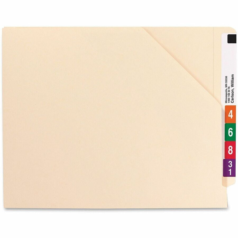 Smead Shelf-Master Straight Tab Cut Letter Recycled File Jacket - 8 1/2’’ x 11’’ - 1 Expansion - 14 pt. - 2 Plys