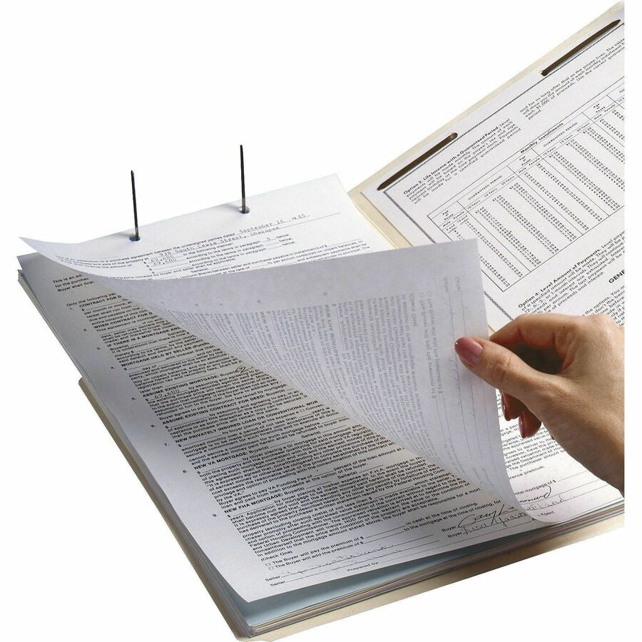 Smead Straight Tab Cut Legal Recycled Fastener Folder - 8 1/2’’ x 14’’ - 3/4’’ Expansion - 2 2B Fastener(s) - 2’’