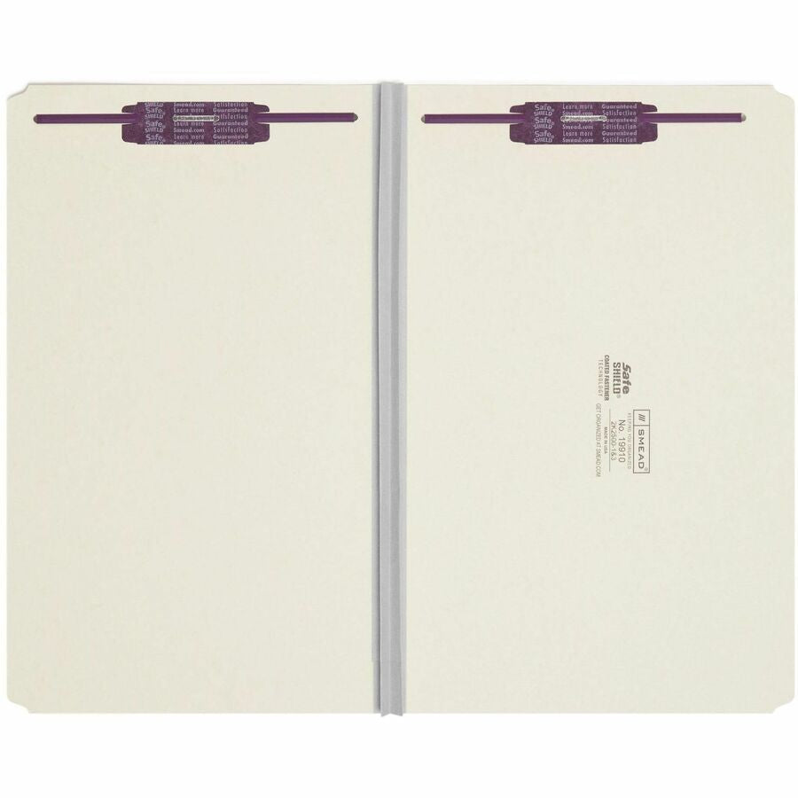 Smead Straight Tab Cut Legal Recycled Fastener Folder - 8 1/2’’ x 14’’ - 2’’ Expansion - 2 2S Fastener(s)