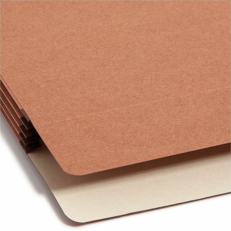 Smead Straight Tab Cut Legal Recycled File Pocket - 8 1/2’’ x 14’’ - 3 Expansion - Top Location - 12.5 pt. - Redrope