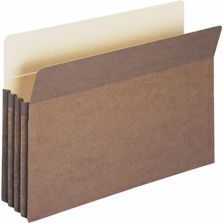 Smead Straight Tab Cut Legal Recycled File Pocket - 8 1/2’’ x 14’’ - 3 Expansion - 12.5 pt. - Redrope - Filing Jackets