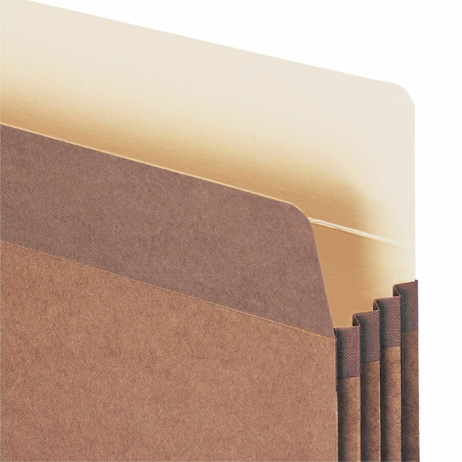 Smead Straight Tab Cut Legal Recycled File Pocket - 8 1/2’’ x 14’’ - 3 Expansion - 12.5 pt. - Redrope - Filing Jackets
