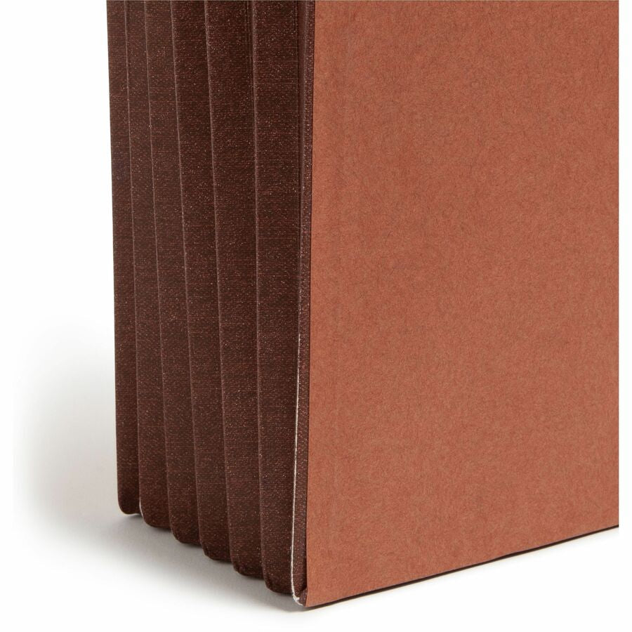 Smead Straight Tab Cut Legal Recycled File Pocket - 8 1/2’’ x 14’’ - 5 1/4’’ Expansion - End Location - 12.5 pt. - 2