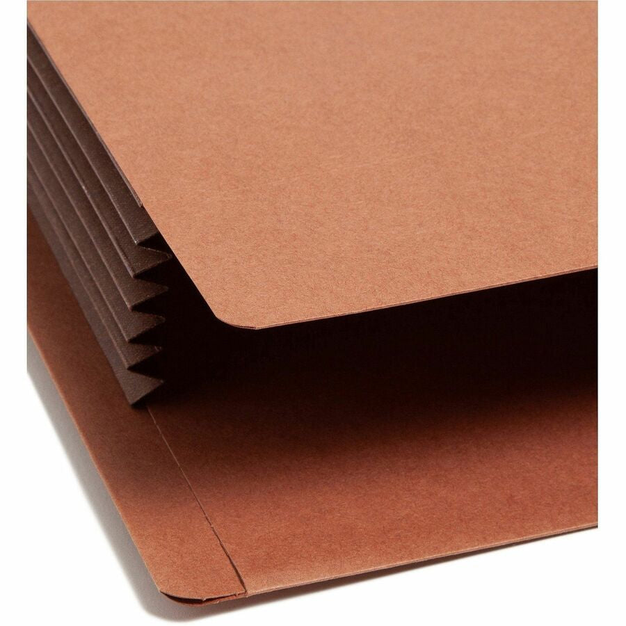 Smead Straight Tab Cut Legal Recycled File Pocket - 8 1/2’’ x 14’’ - 5 1/4’’ Expansion - End Location - 12.5 pt. - 2
