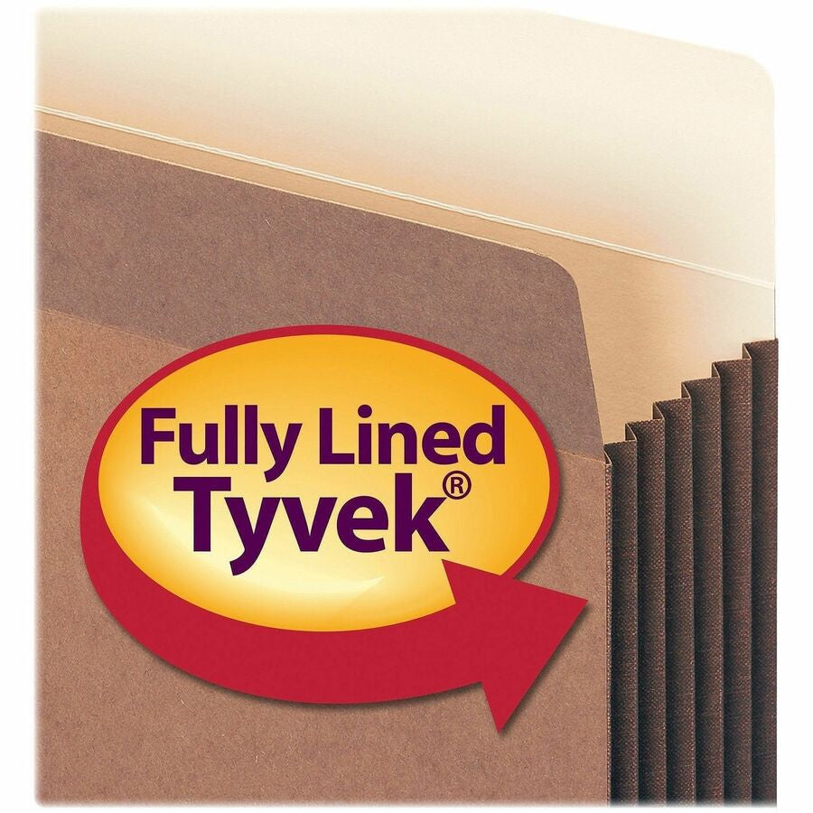 Smead Straight Tab Cut Legal Recycled File Pocket - 8 1/2’’ x 14’’ - 5 1/4’’ Expansion - Top Location - 12.5 pt.