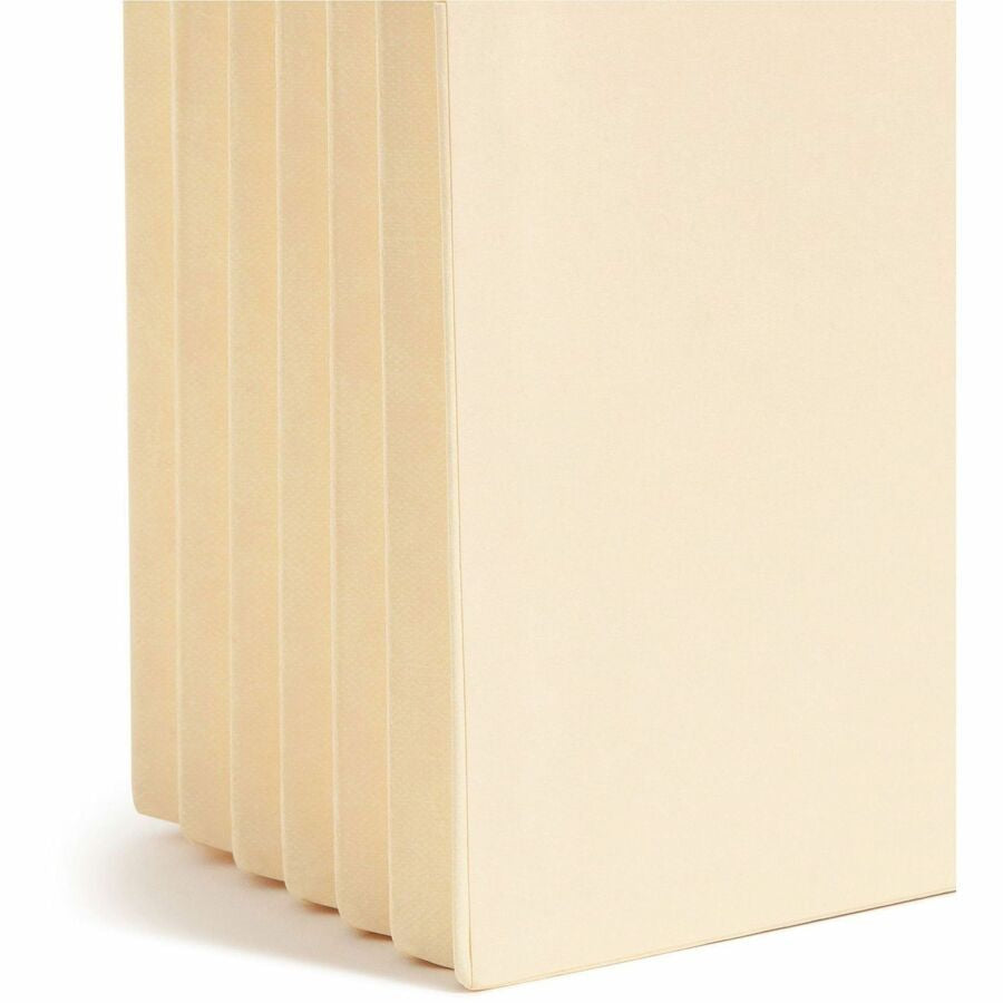 Smead Straight Tab Cut Legal Recycled File Pocket - 8 1/2’’ x 14’’ - 5 1/4’’ Expansion - 11 pt. - 2 Plys - Manila - End