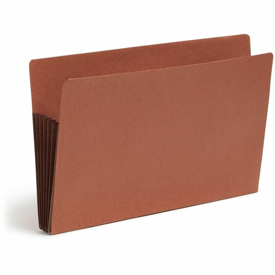Smead Straight Tab Cut Legal Recycled File Pocket - 8 1/2’’ x 14’’ - 5 1/4’’ Expansion - End Location - 12.5 pt. - 2