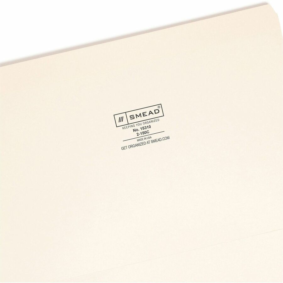 Smead Straight Tab Cut Legal Recycled Top Tab File Folder - Right