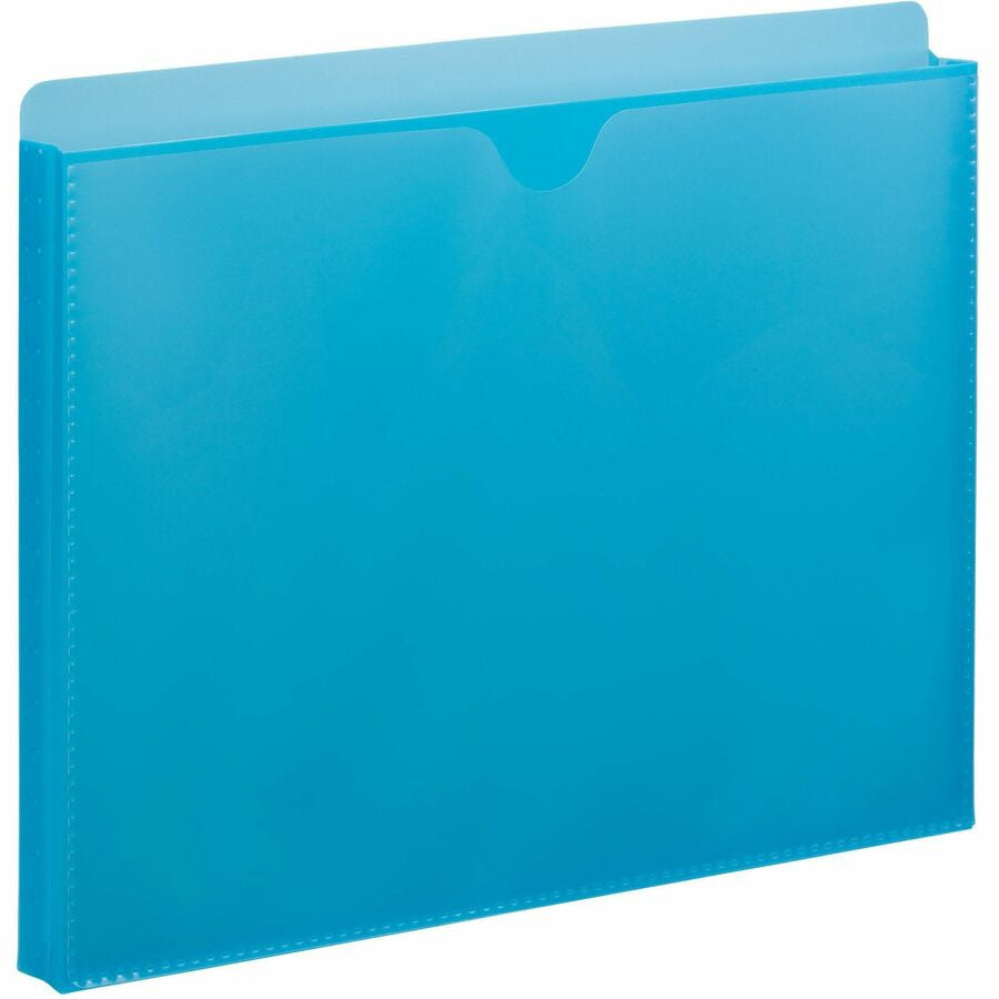 Smead Straight Tab Cut Letter File Jacket - 8 1/2’’ x 11’’ - 1’’ Expansion - Purple Teal - 2 / Pack - Expanding Files