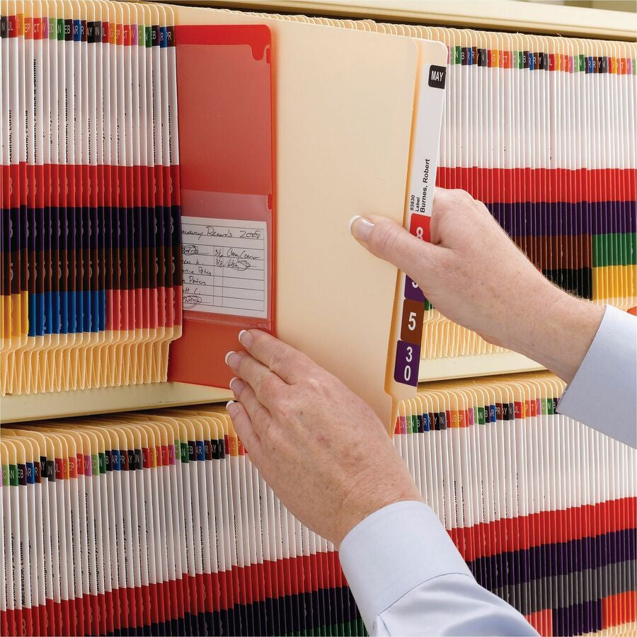 Smead Straight Tab Cut Letter Recycled Classification Folder - 8 1/2’’ x 11’’ - 2’’ Expansion - 2 2B Fastener(s)