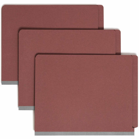 Smead Straight Tab Cut Letter Recycled Classification Folder - 8 1/2’’ x 11’’ - 3’’ Expansion - 2 2S Fastener(s) - End