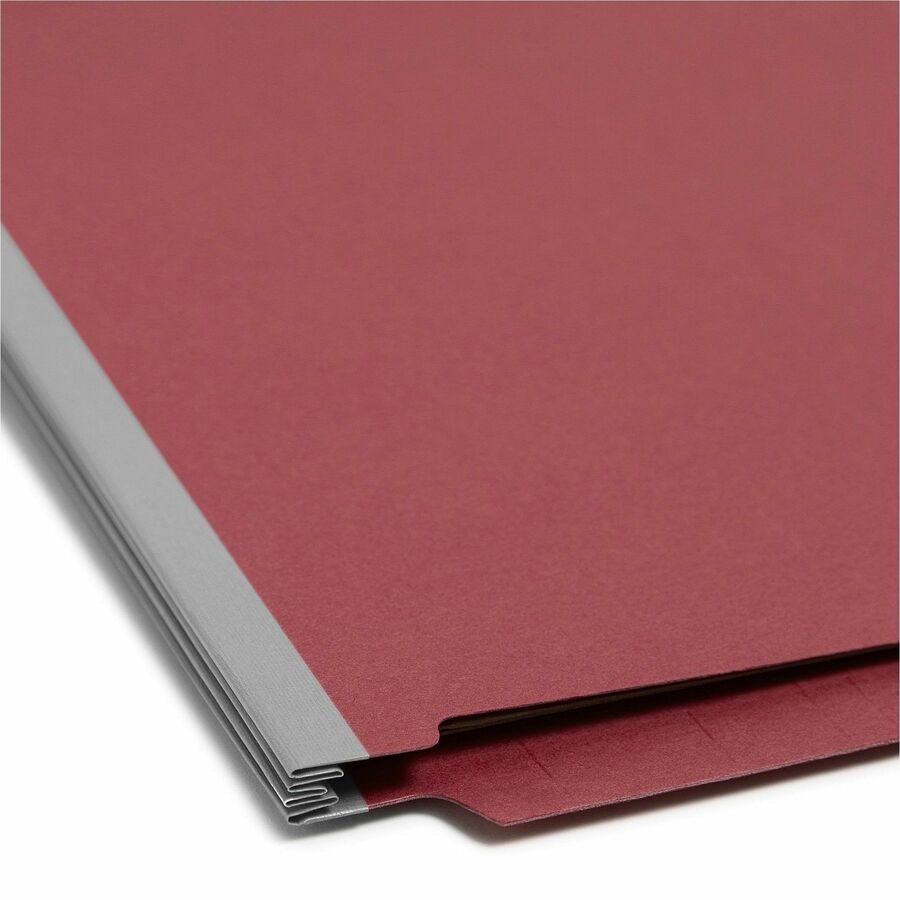 Smead Straight Tab Cut Letter Recycled Classification Folder - 8 1/2’’ x 11’’ - 2’’ Expansion - 2 2S Fastener(s)