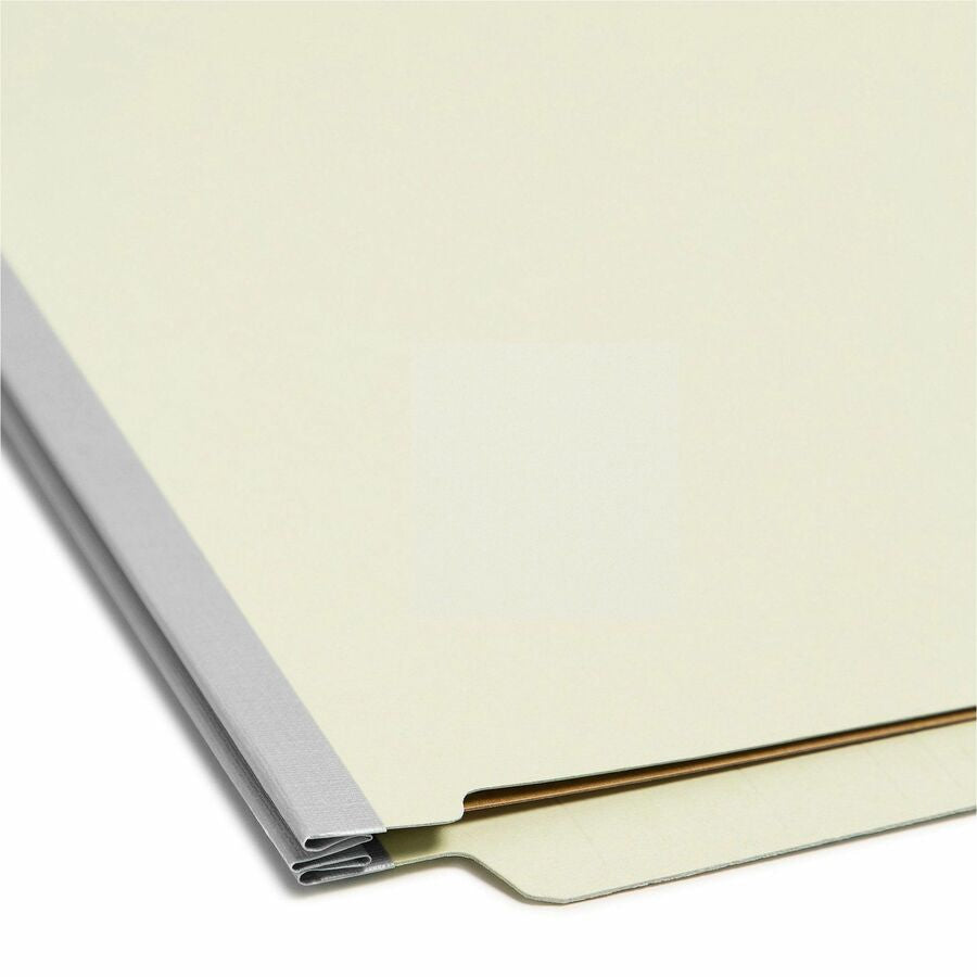 Smead Straight Tab Cut Letter Recycled Classification Folder - 8 1/2’’ x 11’’ - 2’’ Expansion - 2 2S Fastener(s)