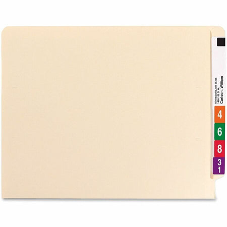 Smead Straight Tab Cut Letter Recycled End File Folder - 8 1/2’’ x 11’’ - 1 Expansion - 14 pt. - 2 Plys - Manila