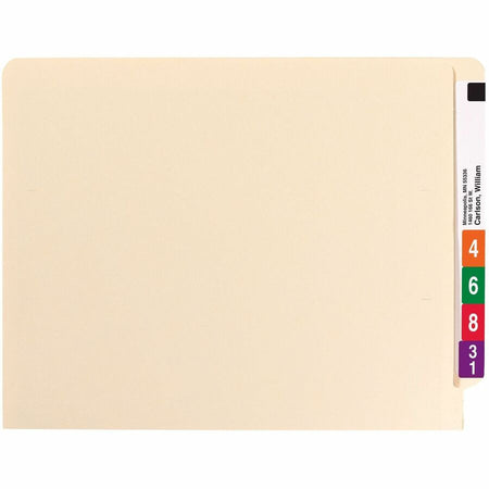 Smead Straight Tab Cut Letter Recycled End File Folder - 8 1/2’’ x 11’’ - 3/4’’ Expansion - 11 pt. - 1 Plys - Manila