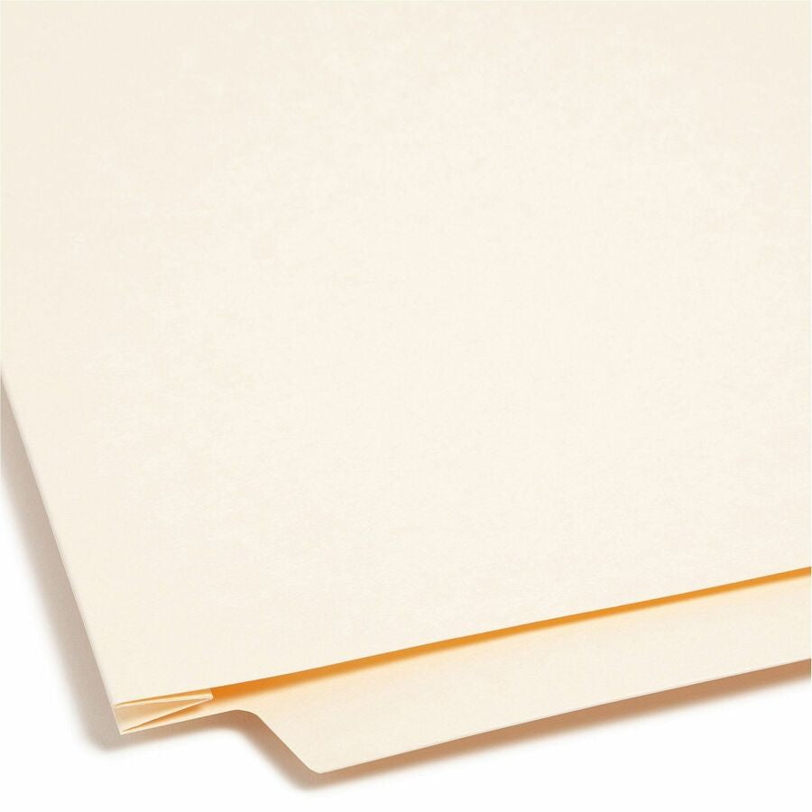 Smead Straight Tab Cut Letter Recycled End File Folder - 8 1/2’’ x 11’’ - 1 Expansion - 14 pt. - 2 Plys - Manila