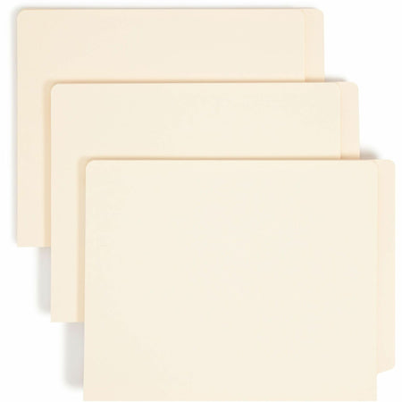 Smead Straight Tab Cut Letter Recycled End File Folder - 8 1/2’’ x 11’’ - 1 Expansion - 14 pt. - 2 Plys - Manila