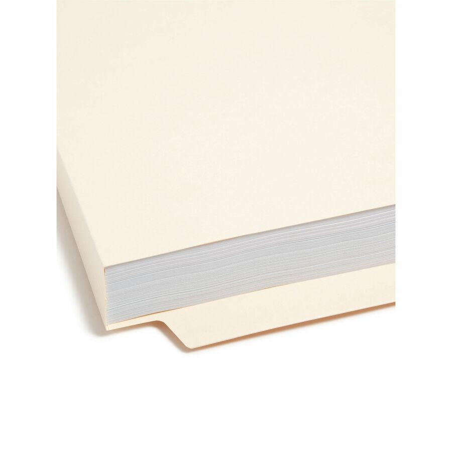 Smead Straight Tab Cut Letter Recycled End File Folder - 8 1/2’’ x 11’’ - 1 Expansion - 14 pt. - 2 Plys - Manila