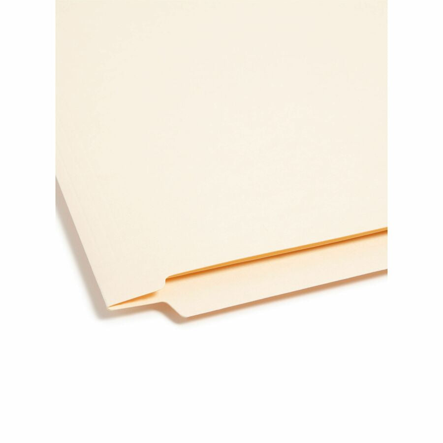 Smead Straight Tab Cut Letter Recycled Fastener Folder - 8 1/2’’ x 11’’ - 2 2B Fastener(s) - End Location - 1