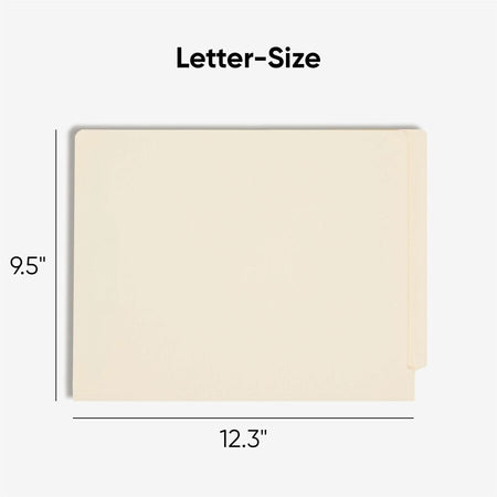 Smead Straight Tab Cut Letter Recycled Fastener Folder - 8 1/2’’ x 11’’ - 2 2B Fastener(s) - End Location - 1